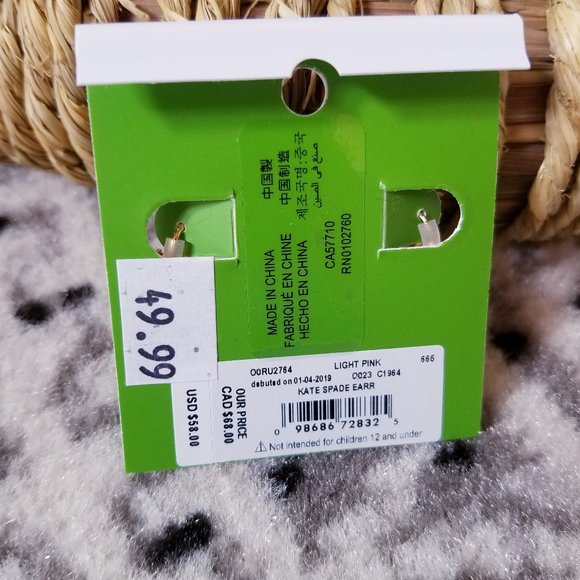 Kate Spade Light Earrings Floral Pink New - Picture 4 of 4